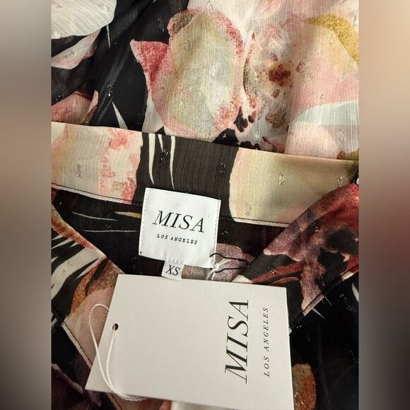 Misa Sky Floral Asymmetrical skirt NWT Size XS - Picture 9 of 9